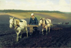 Tolstoy at the Plough by Ilya Repin, 1887