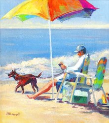 Linda Minkowski, Reading on the Beach